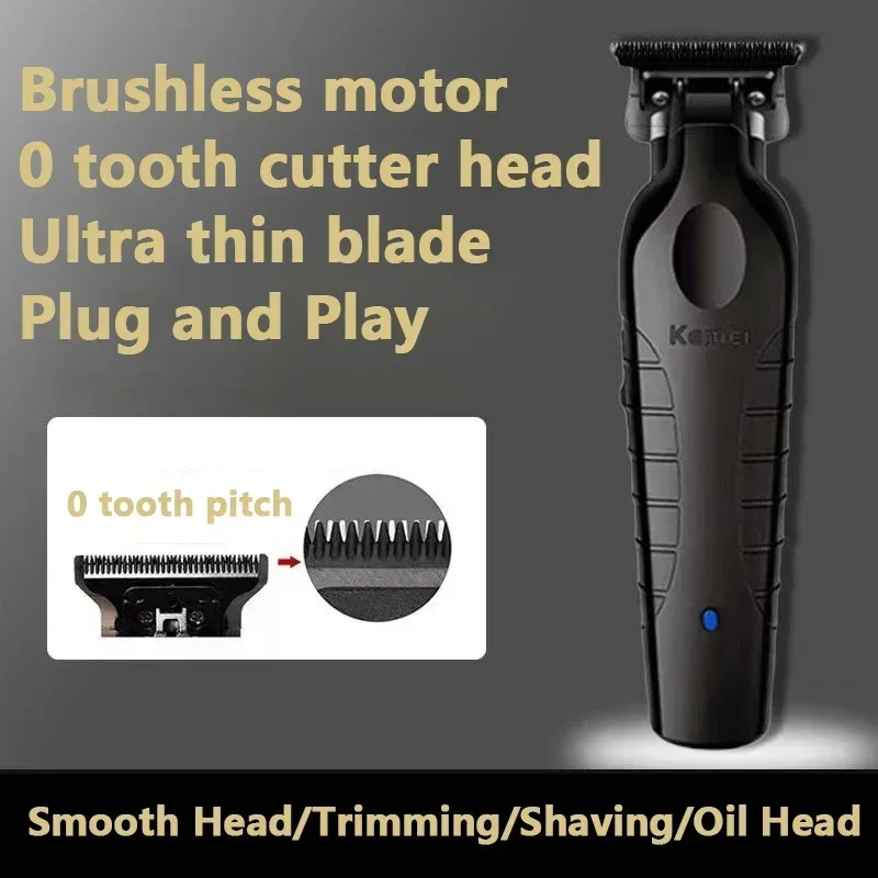 Kemei KM-2299 Barber Akku-Haarschneidemaschine 0 mm Zero Gapped Carving Clipper Professionelle elektrische Finish-Schneidemaschine für Männer – Detail 2