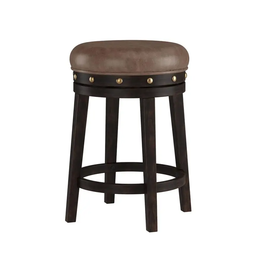 

Benard Backless Swivel Counter Stool Height, Brown