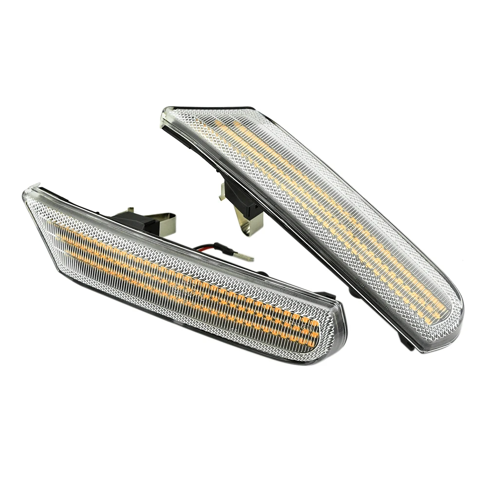 Fit For Porsche Boxster 986 96-04 2Pcs LED Car Side Marker Sequential Turn Signal Blinker Light Carrera GT2 GT3 Dynamic Amber