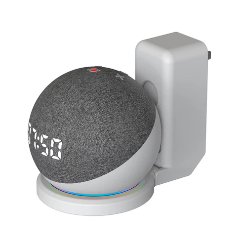Imagen 2 del producto Soporte de montaje en pared para Amazon Alexa Echo Dot 4 5 soporte de altavoz de tercera generación ahorro de espacio con soporte de gestión de cables