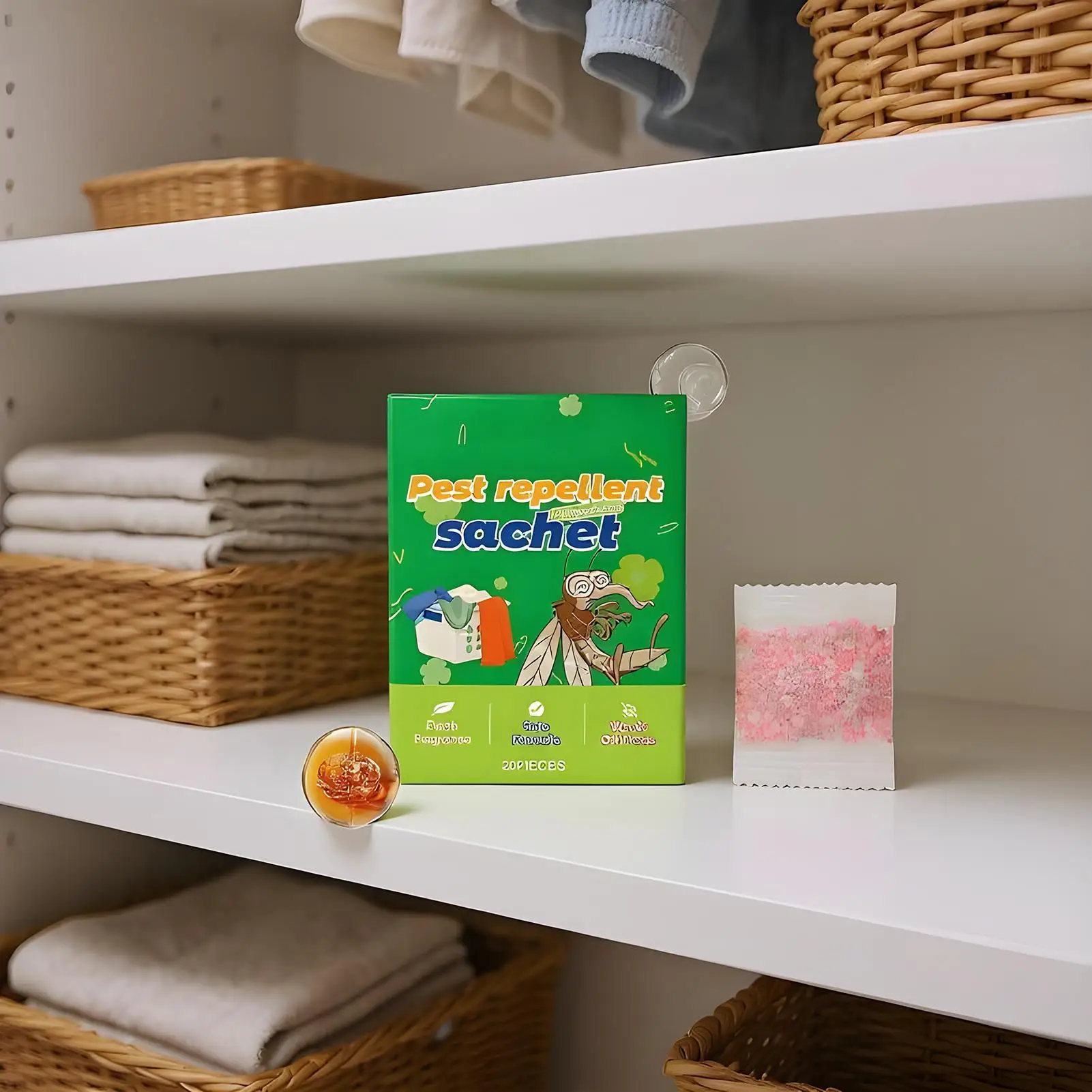 Bustina di protezione della freschezza 20 pezzi Custodia per profumo naturale per difesa a mosca Conservatore di freschezza per armadio Soggiorno Armadio Cassetto