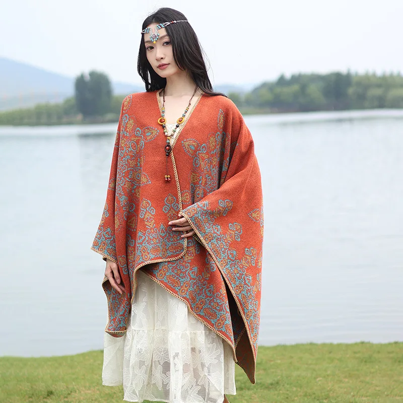 

Новинка 2023 года, модное бархатное кимоно в богемном стиле, длинный кардиган с цветочным принтом, бархатная свободная праздничная шаль с кисточками для женщин Wh7