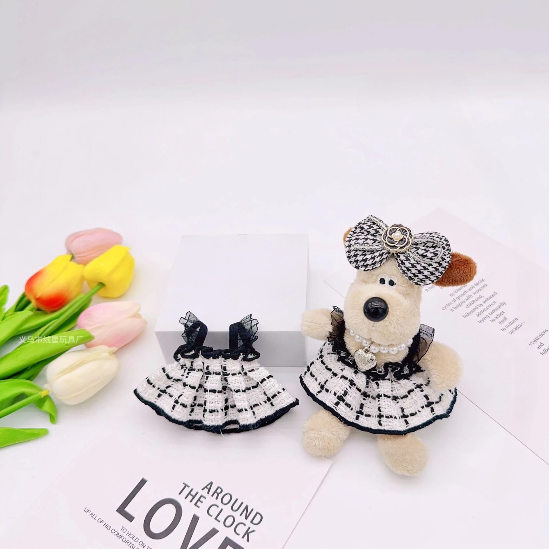 

Хлопковая кукла подходит для Labubu, тканевый ремень, юбка, одежда для куклы, одежда для собак, аксессуары для кукол, платье «сделай сам»