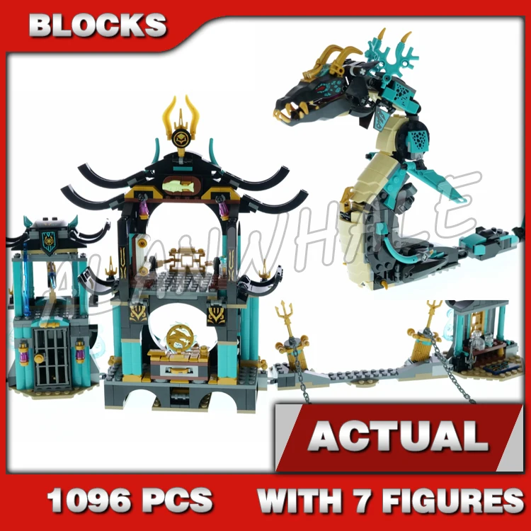 1096pcs Shinobi Seabound Temple of the Endless Sea Laboratory Submarine Serpent 60085 Building Block Sets Compatible With Model