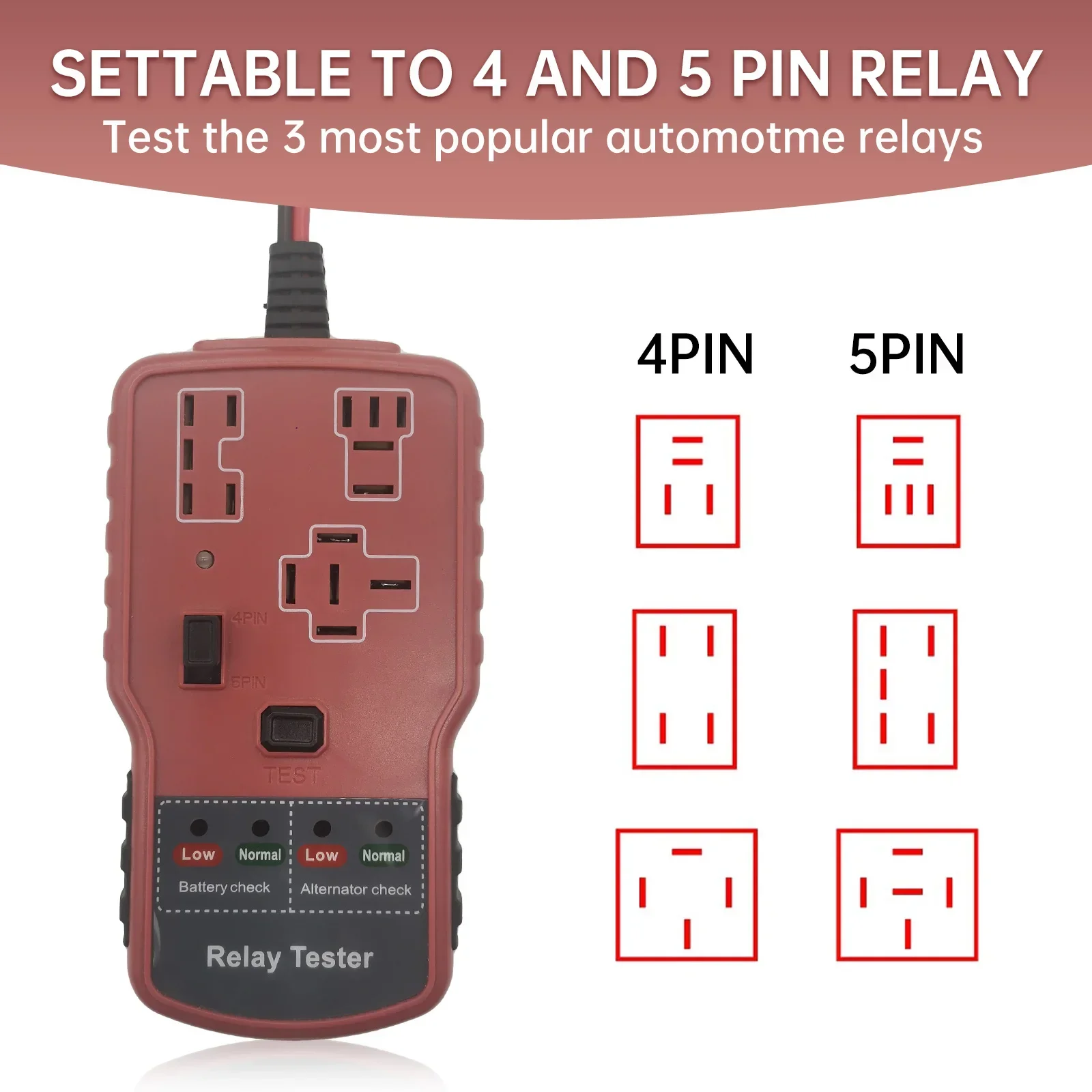 12 V Elektrische Auto Relais Tester Fahrzeug Batterie Schnelle Überprüfung Detektor LED Werkzeuge 2 in 1 Auto Batterie Tester Auto relais Detektor