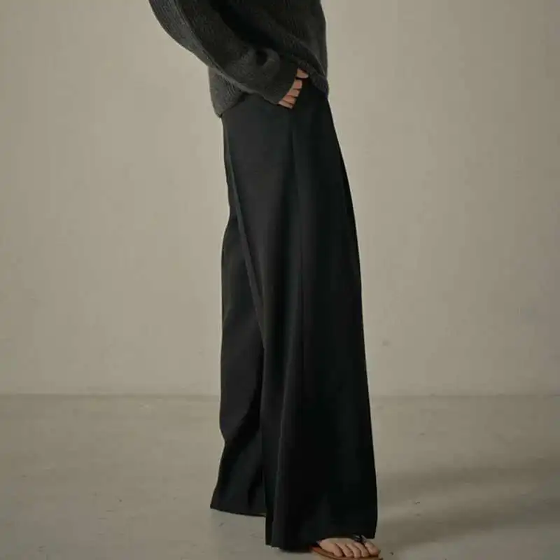 HKSH-Pantalon de nettoyage au sol élégant pour femme, printemps, automne, grande taille, décontracté, chic, nouvelle collection, 2025, Y2K, Ins, HK3926