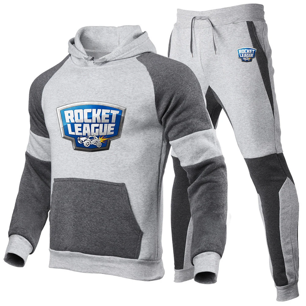 2024 Rocket League Logo Spring Autumn New Print Men Fashion Casual Outdoor Jogging Hooded Sets Sports Luxury Hoodie + Pants Suit