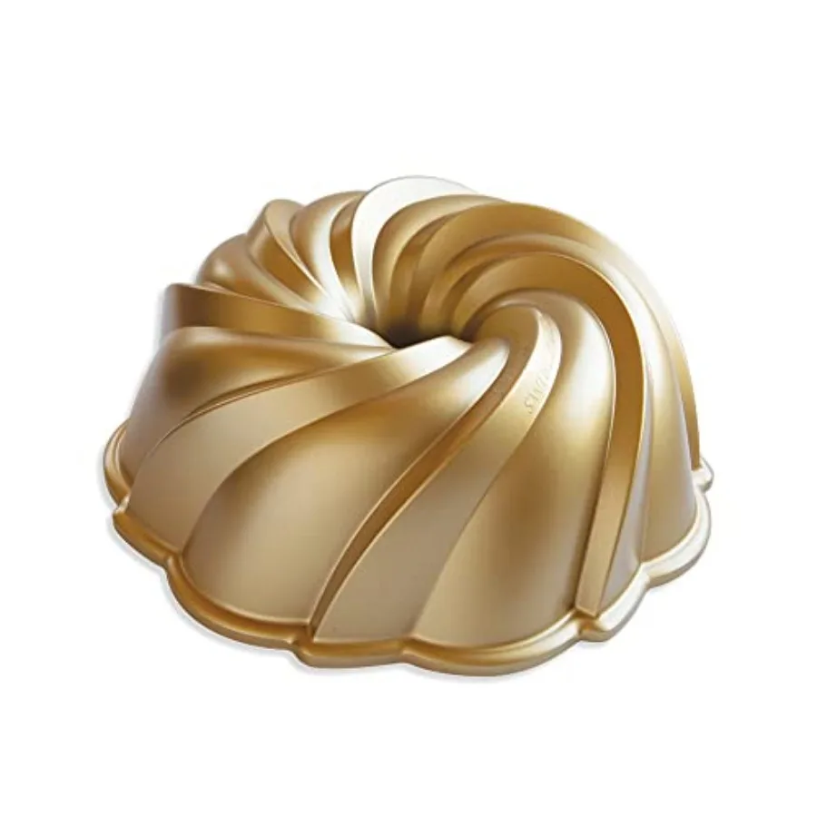 

Форма для выпечки Swirl Bundt на 10 чашек, золотая
