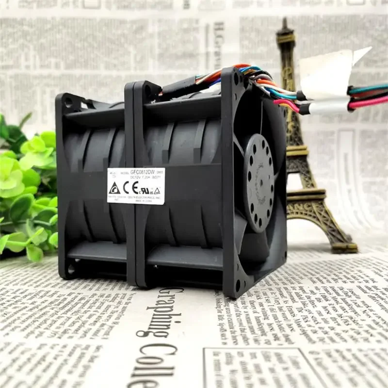 New For  Delta 8CM 8080 12V 7.2A GFC0812DW Super Dual Motor Car Modified Booster Fan