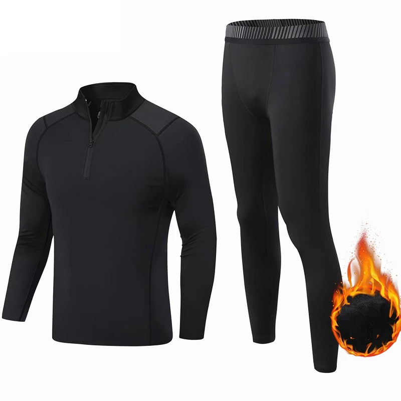 Men Kids Thermal Underwear Sport Suit Long Sleeve Fitness Clothing Leggings Warm Children Compression Sportswear