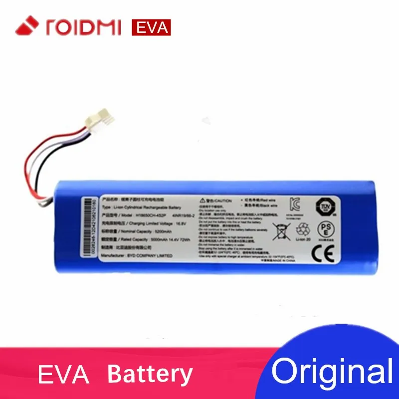 New Replacement for Roidmi EVA Original Rechargeable Li-ion Battery Robot Vacuum Cleaner  Pack with Capacity 5200mAh