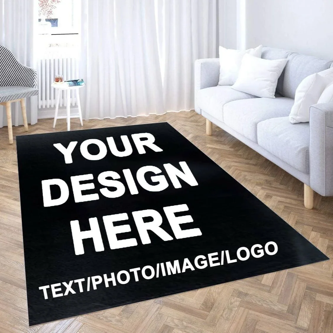 DIY 160x200CM Custom Logo Rug Personalized Door Mat – Customized Area Carpet for Bedroom, Bathroom, Entrance & Home Decor