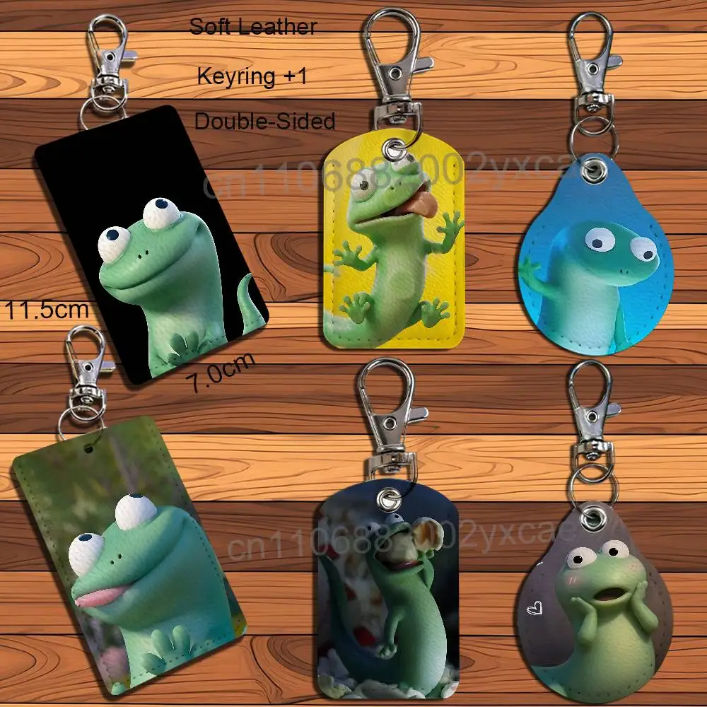 Succinct dialogue Hoppers green Tom Lizard Card Holder Keychain Key Ring Door Lock Access Protective Case For Security Gift