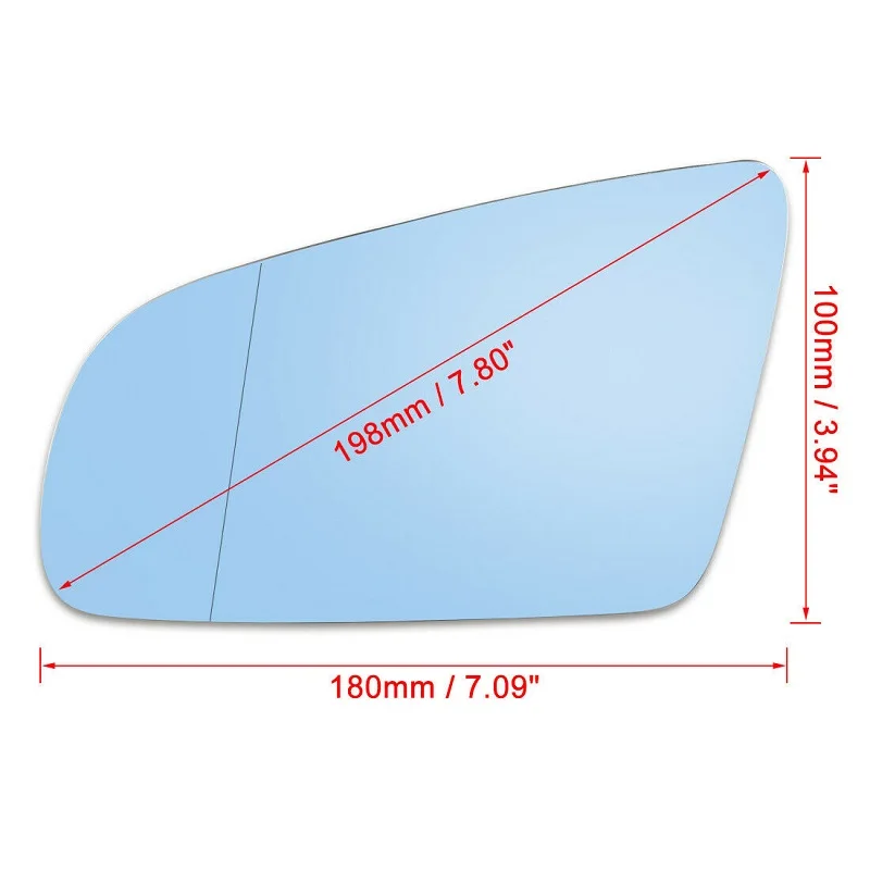 Rearview Mirror Glass Door Wing Mirror Heated Side Mirror Glass for Audi A3 A4 A6 2005 2006 2007 2008 8E0857536E