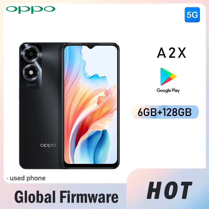 Global Firmware OPPO A2X 5G Smartphone Dimensity 6020 ColorOS 13.1 6.56-inch rear camera 13MP 5000 mAh 90Hz used phone