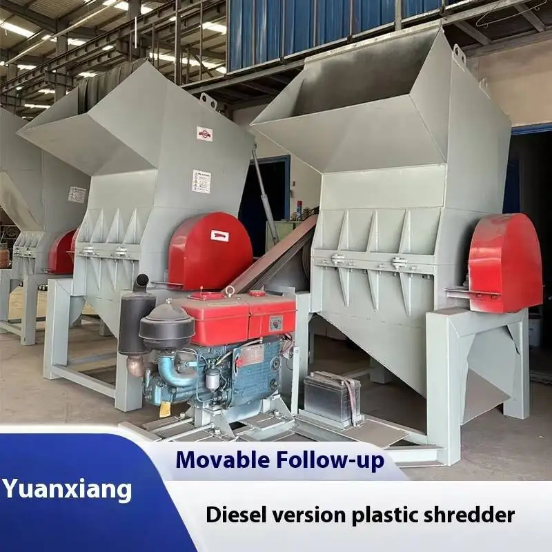 Diesel Version Plastic Crusher Baler Strapping Machine Box Milk Tea Cup Crushing Equipment