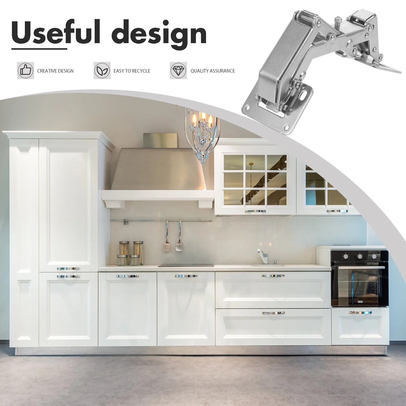 

Internal Door Hinge Heavy-Duty 170 Degree Opening Cabinet Damper Clip Reliable Stable Noiseless Kitchen Cabinet Door Hinge