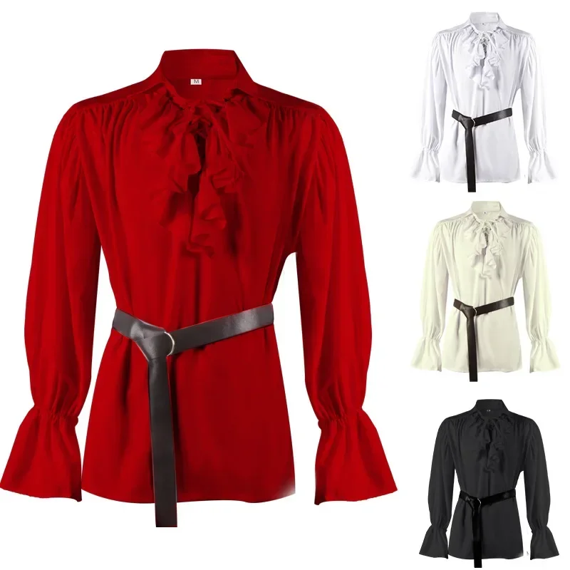 

New Shirt Fashion Renaissance Medieval Tops Performance Clothing