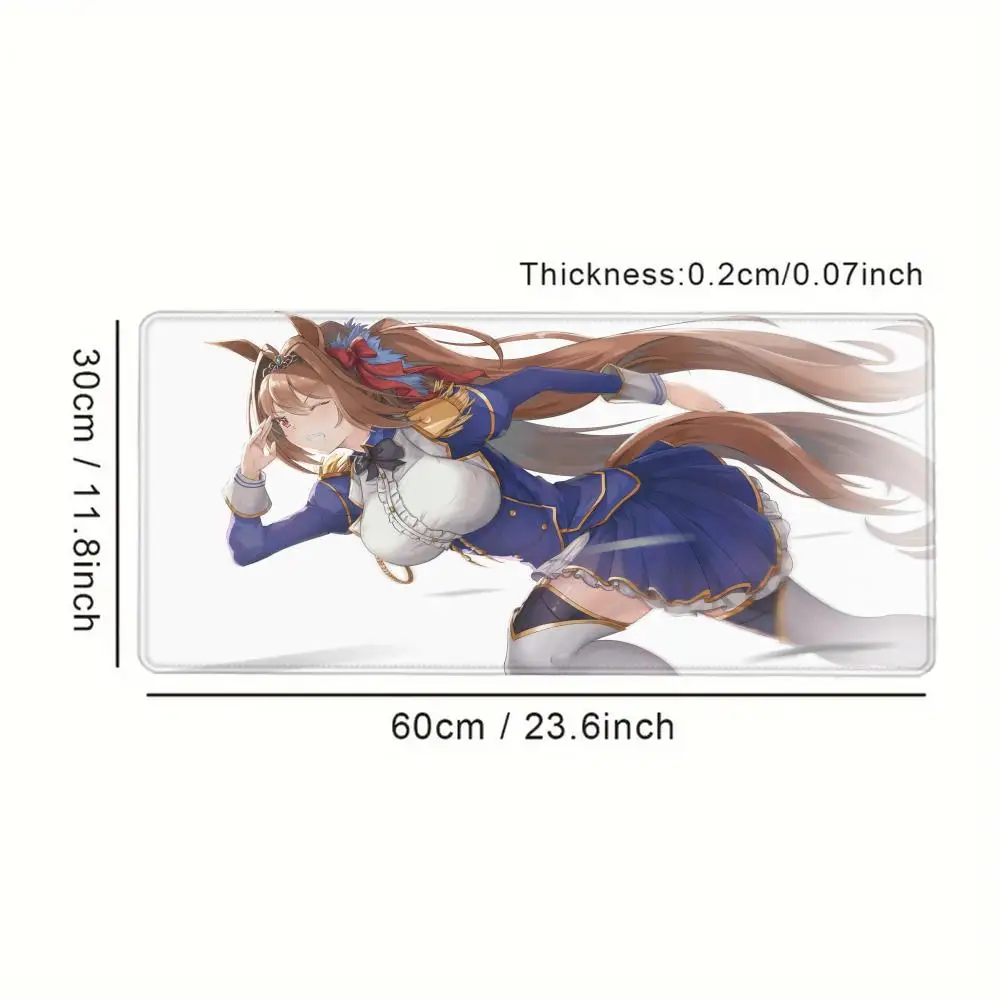 Mouse Pad Gaming Umamusume Gold Ship Mouse Mat Laptop Office Desk Mat PC Gaming Accessories Rubber Lock Edge Keyboard Pad