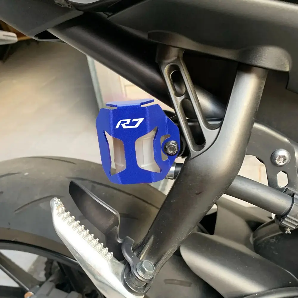 YZF-R7 Rear Brake Fluid Reservoir Guards For YAMAHA YZF R7 YZFR7 2021 2022 2023 2024 Motor Brake Cylinder Pump Cover Protector