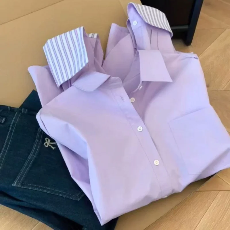 

Long Sleeve Shirts Womens Lace Embroidered Relaxed Fit Boho Feminine Minimalist Romantic Spring Holiday Daily Outfit