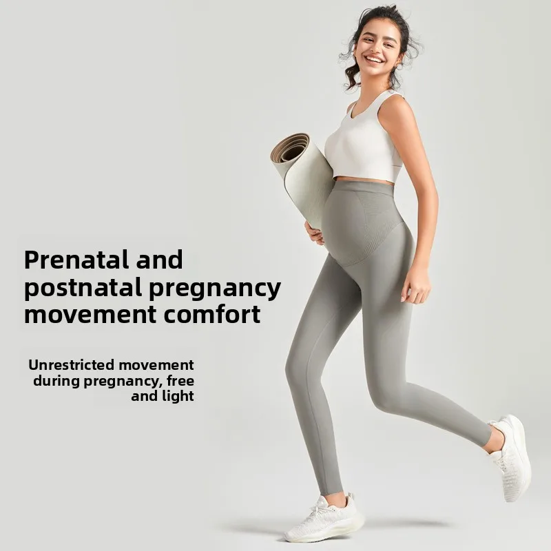 

Леггинсы для беременных носят тонкие штаны для йоги большого размера с высокой талией, штаны с акулой