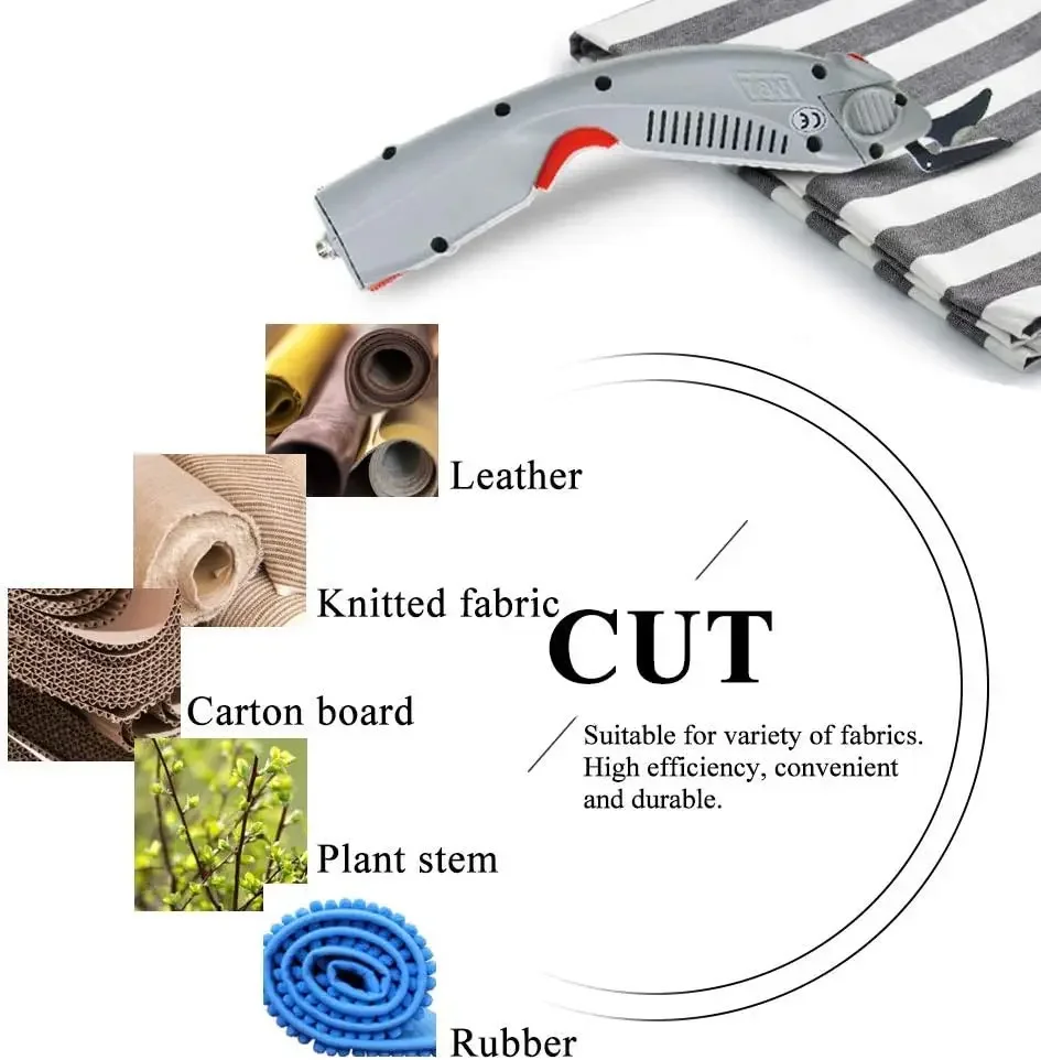 Wbt-1 Electric Fabric Scissors Cordless Fabric Shears Rechargeable Cloth Cutter for Carpet/Leather/Rubber/Paperboard