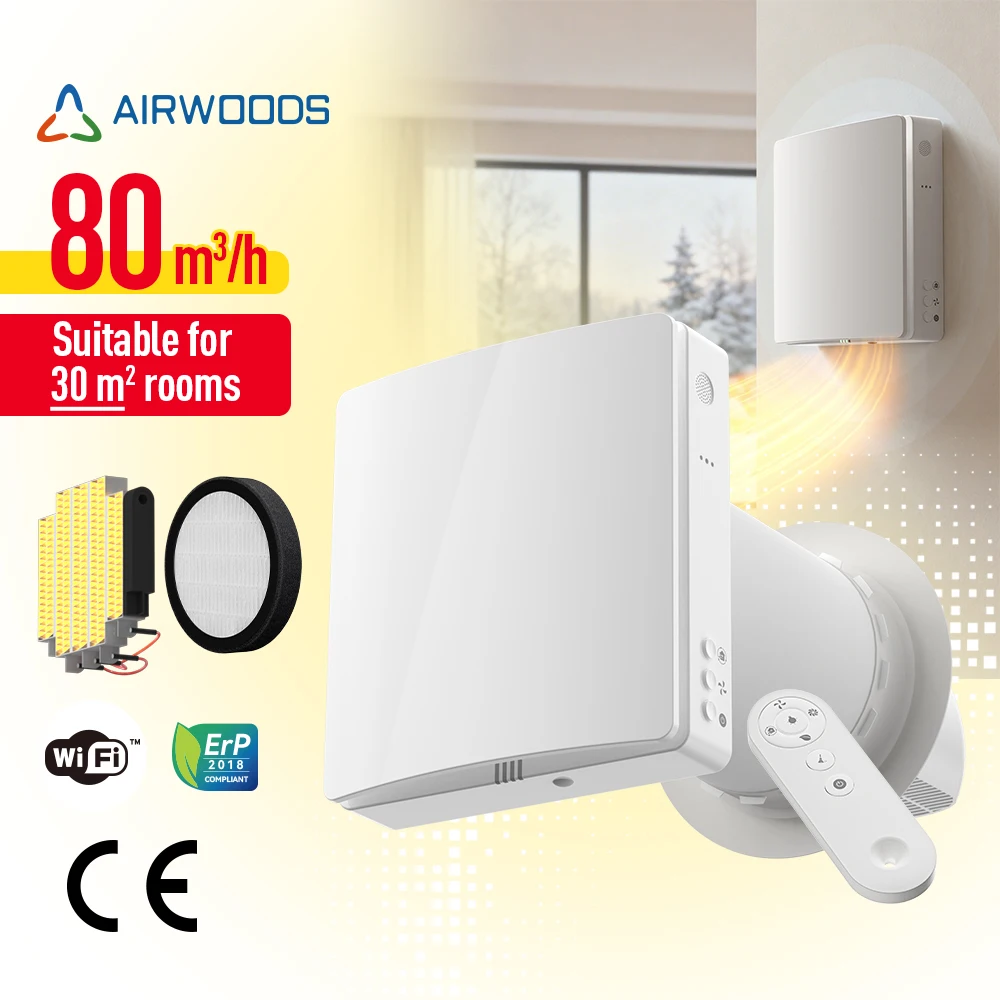 

Airwoods Erv Single Room Decentralized Heating And Purification Ventilation