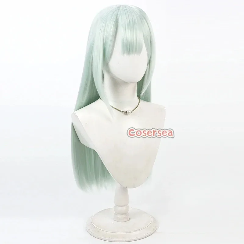 AAA 2025 Cosersea تأثيري الباروكات بانج حلم! شعر مستعار واكابا موتسومي بطول 60 سم باللون الأخضر الفاتح، شعر صناعي حراري