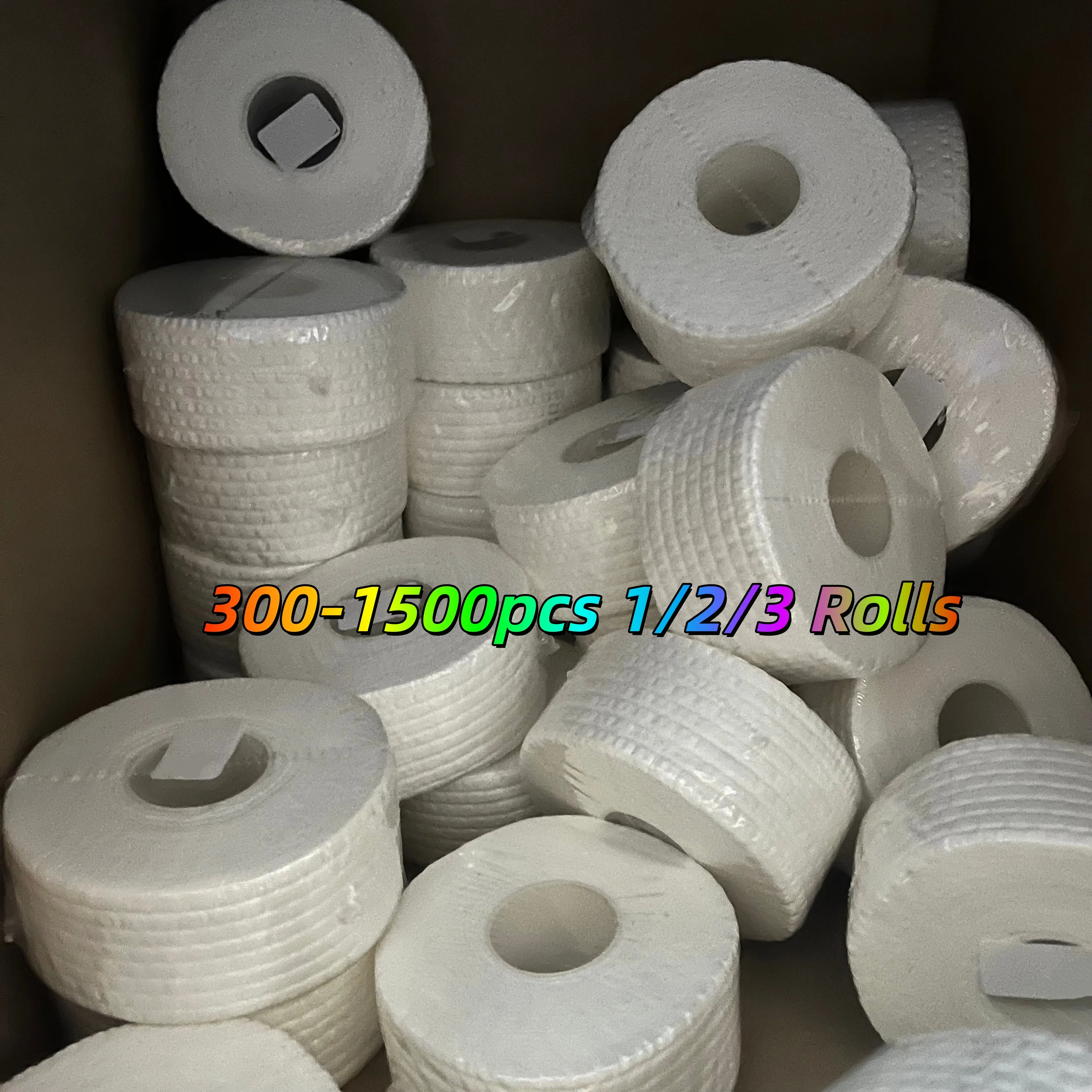 300–1500 Stück 1/2/3 Rollen weiße weiche und saugfähige Nageltücher Einweg-Nagellackentferner-Pads für Nagelvorbereitung und Nagelpflege *