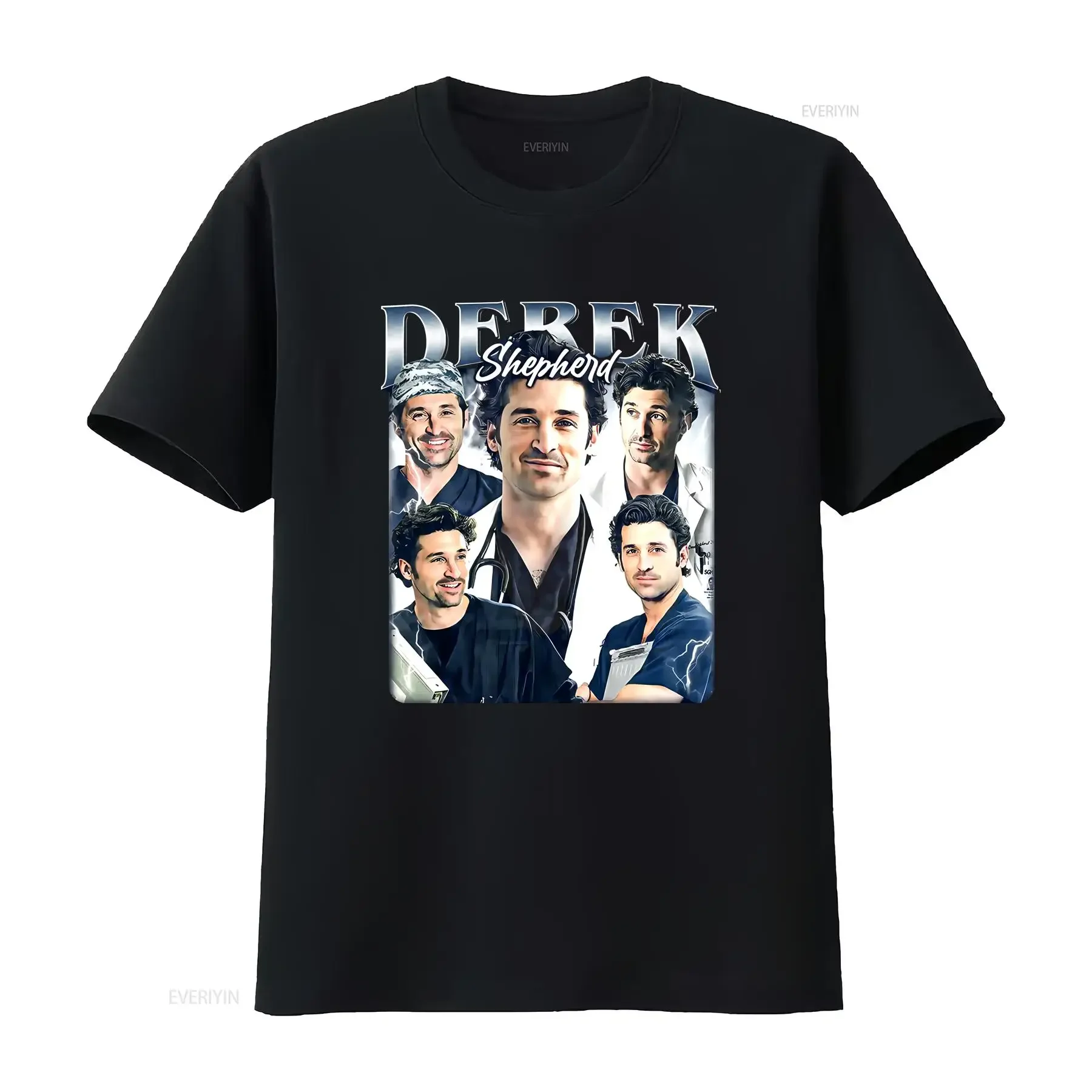 Derek Shepherd Softstyle T Shirt vintage Washed Comfortable fashion Versatile Slightly Breathable streetwear homme vintage