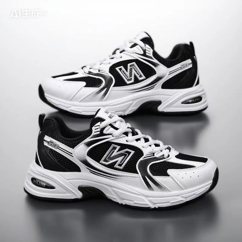 New stylish breathable mesh shoes for women, lightweight running shoes, thick-soled trendy casual sports shoes for men - view 4