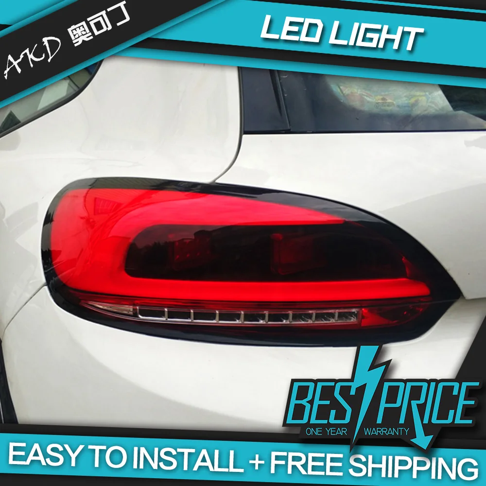 Car Lights For VW Scirocco 2009-2015 LED Auto Taillights Assembly Upgrade Highlight Dynamic Rear Lamp Accessories Facelift Kit