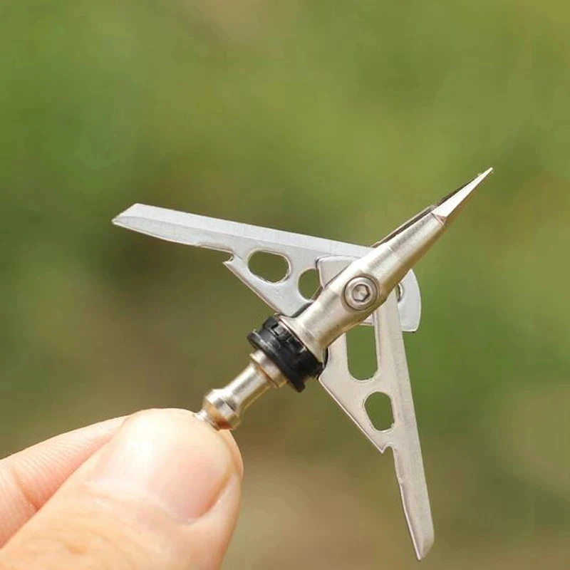 12 Chiếc Săn Bắn Cung Bu Lông Mũi Tên Broadheads 2 Lưỡi 100 Ngũ Cốc Nhà Làm 2.3 "Cắt Mũi Tên Đầu + Tặng Quà Tặng ốp Lưng