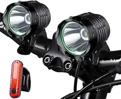 Mountain Bike Head light Bike Light Rechargeable 8.4V USB BikeTail light