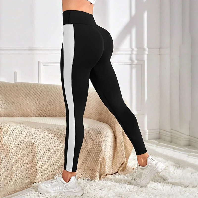 Colorblocked High Waist Yoga Pants Leggings for Women Tummy Control Workout Leggings for Women