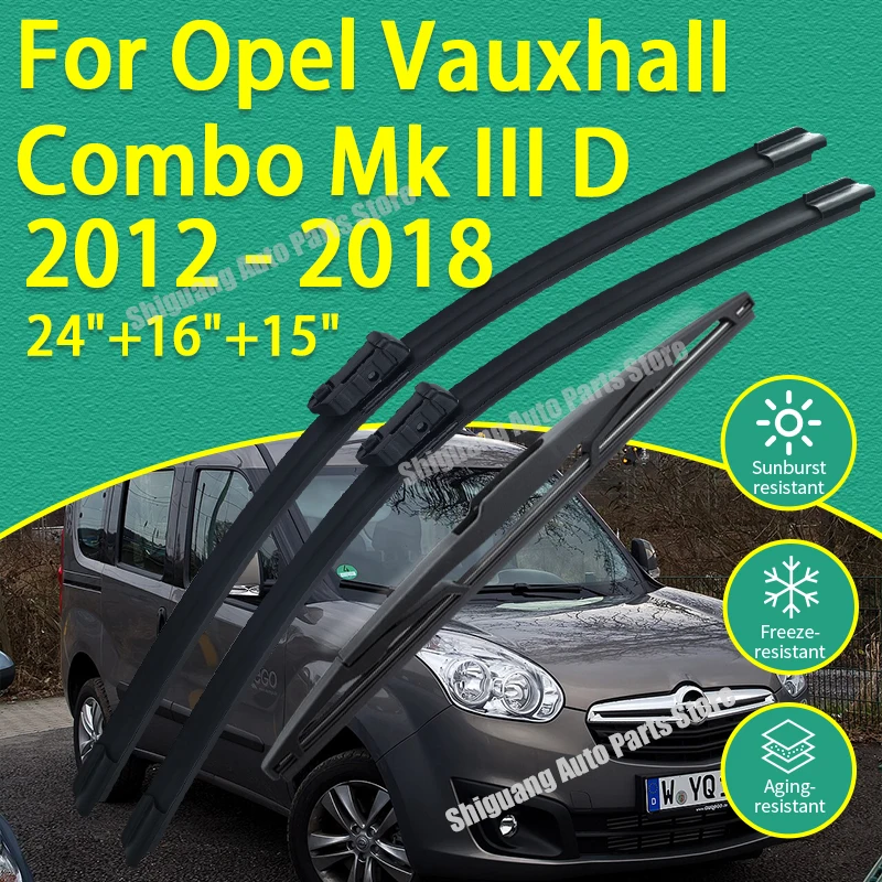 

Front Rear Silicone Coating Wipers for Opel Vauxhall Combo Mk III D 2012 - 2018 Car Wiper Windshield Windscreen Accessories 2017