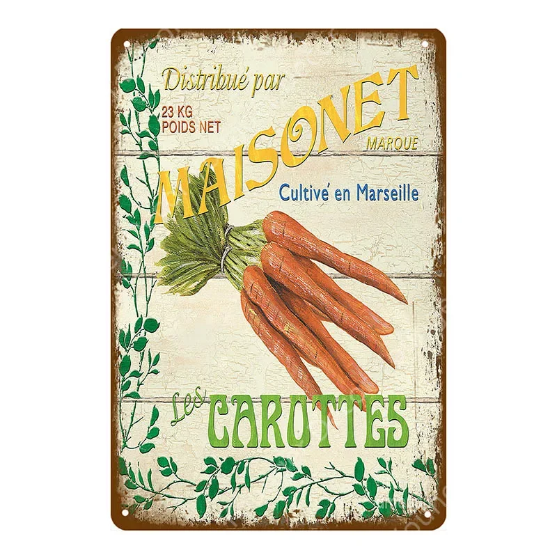 BBQ Plaque Foods Fruit Vegetables Metal Signs Toulouse Vintage Poster Pub Bar Shop Garden Kitchen Decor Farm Wall Decoration