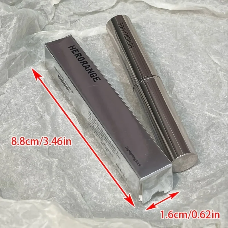 Herorange 防水多機能ハイライトスティック、輝く蛍光パールのような細かいグリッターアイシャドウスティック、明るくする効果、目を引く回転式スティック、輪郭を整え明るくする、自然な立体効果、音楽祭、バレンタインデーのギフト、あらゆる肌色に適しています、初心者にも便利、手頃な価格、内容量1。 5g