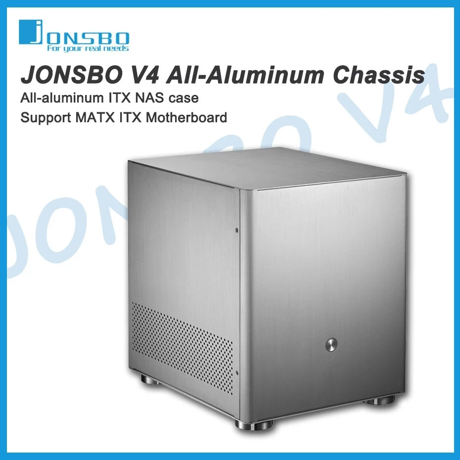 

JONSBO V4 ITX All-Aluminum Chassis Mini PC Computer Case Support MATX ITX Motherboard HTPC Computer Case