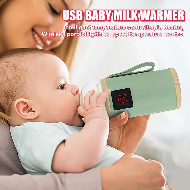 Portable Bottle Warmer Milk Heating Sleeve 3 Gears Temperature Adjustable Fast Heating Milk Heat Keeper For Car Travel