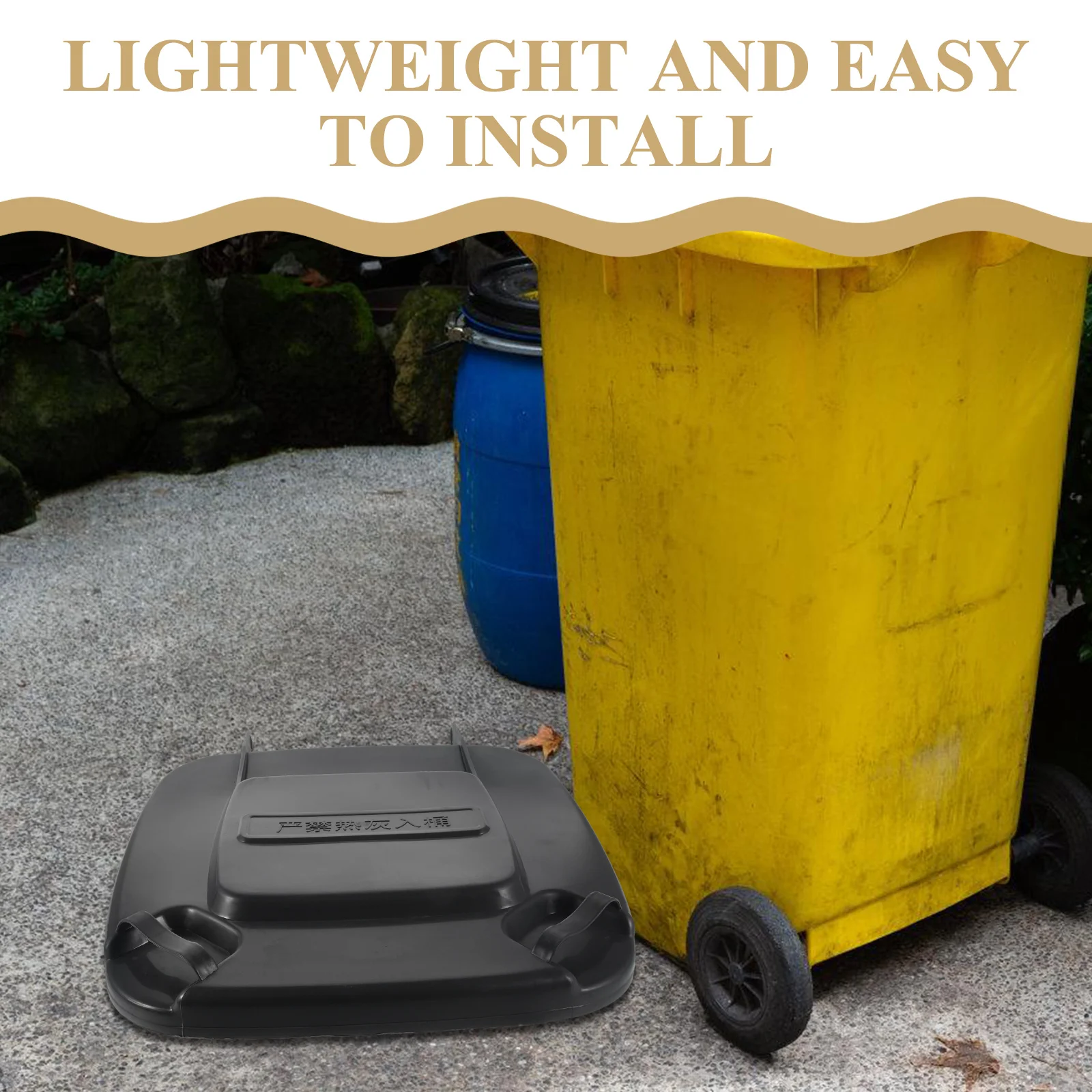 

Plastic Trash Can Lid Replacement Garbage Bin Flip Lid Outdoor Garbage Bins Topper Bucket Cover For Kitchen And Outdoor Use 50L