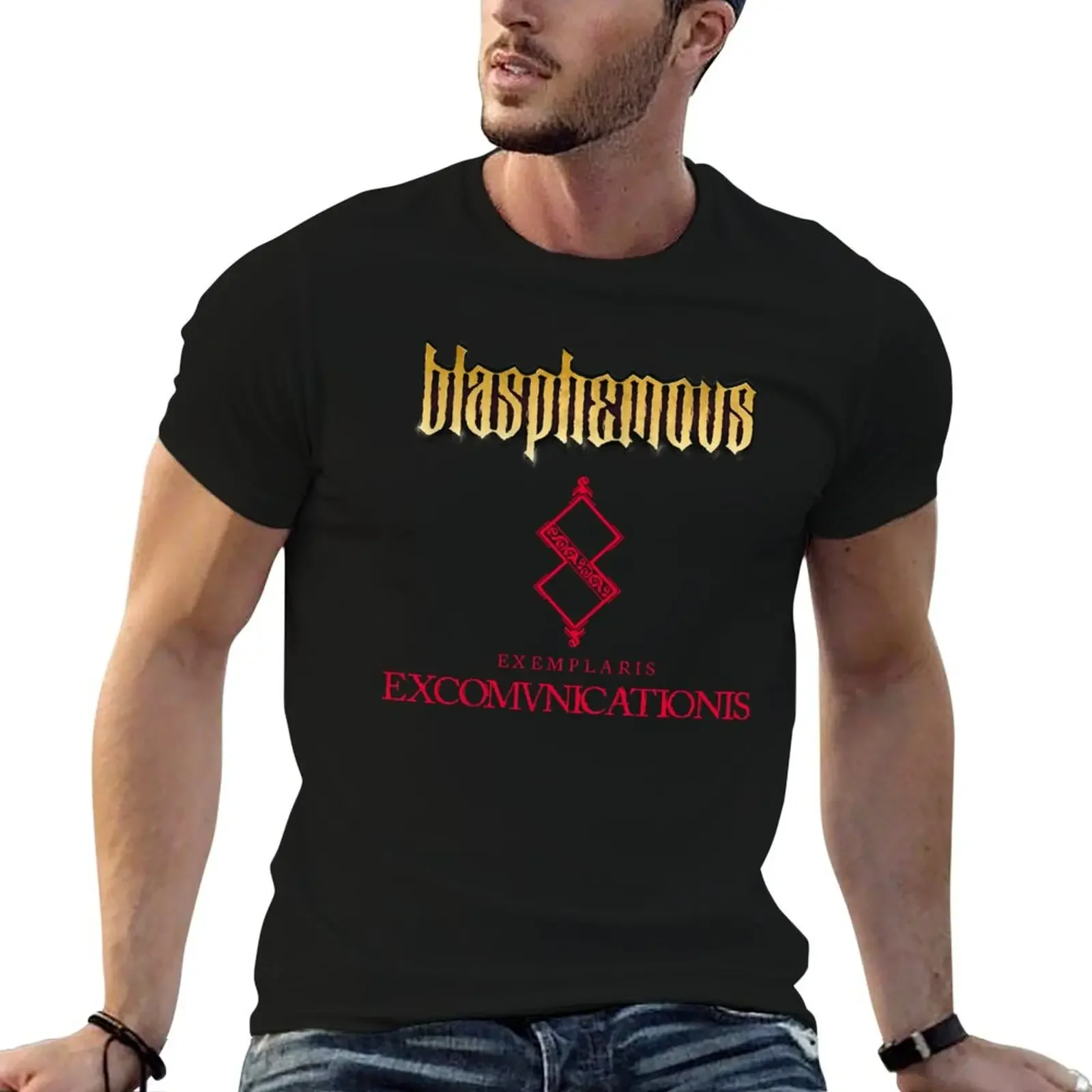 

Blasphemous - Exemplaris Excomvnicationis T-Shirt anime blacks cheap stuff quick drying men graphic t shirts