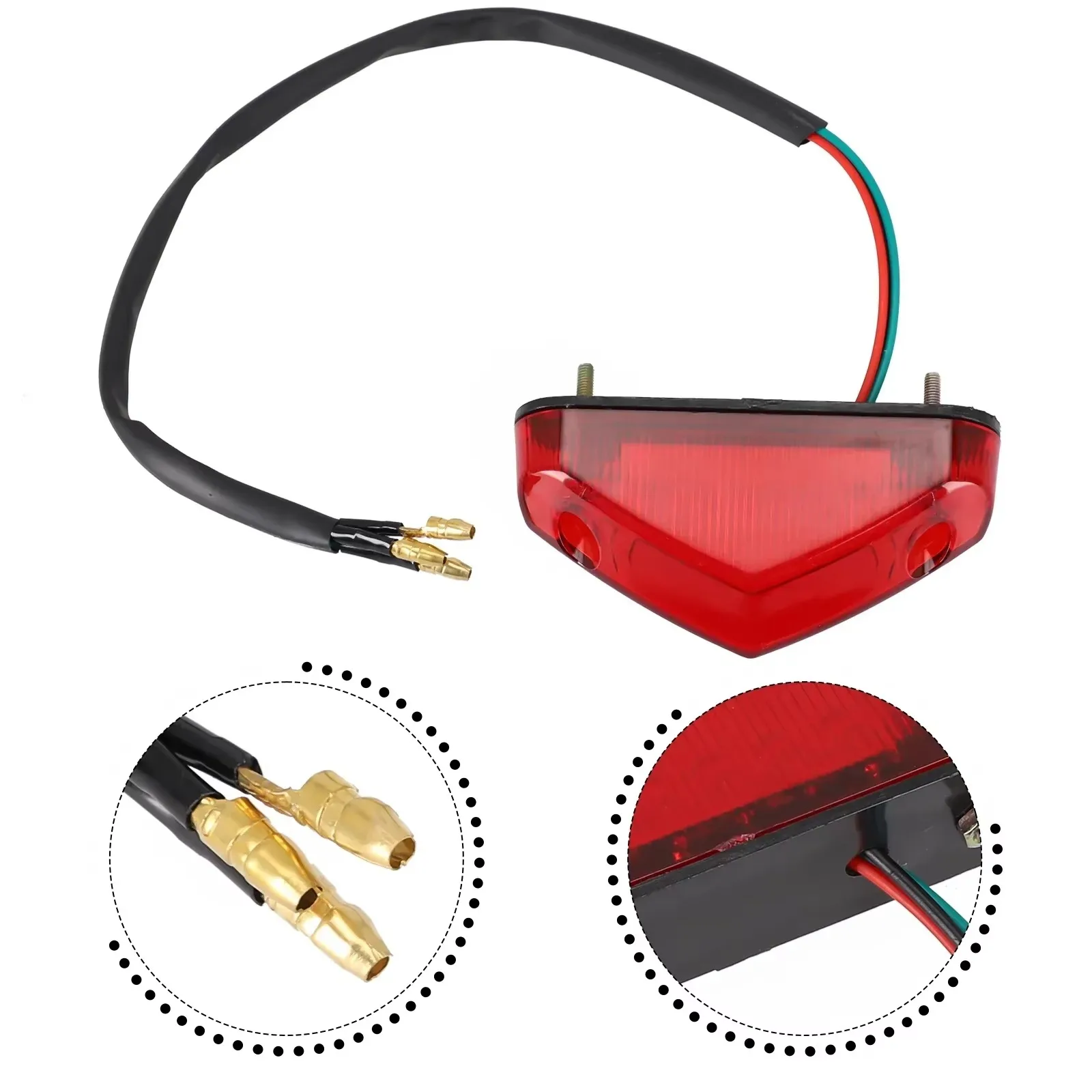 12V Led Motorcycle Tail Rear Light Lamp Taillight Motor Brake Stop Lights License Plate Light Moto Equipments Parts Accessories image 6