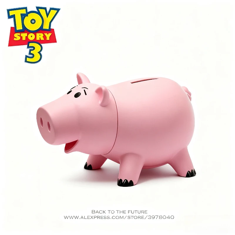 Nuevo Disney Toy Story 4 alcancía de jamón edición Q 21cm PVC rosa alcancía caja de dinero adornos de pastel modelo regalos para niños