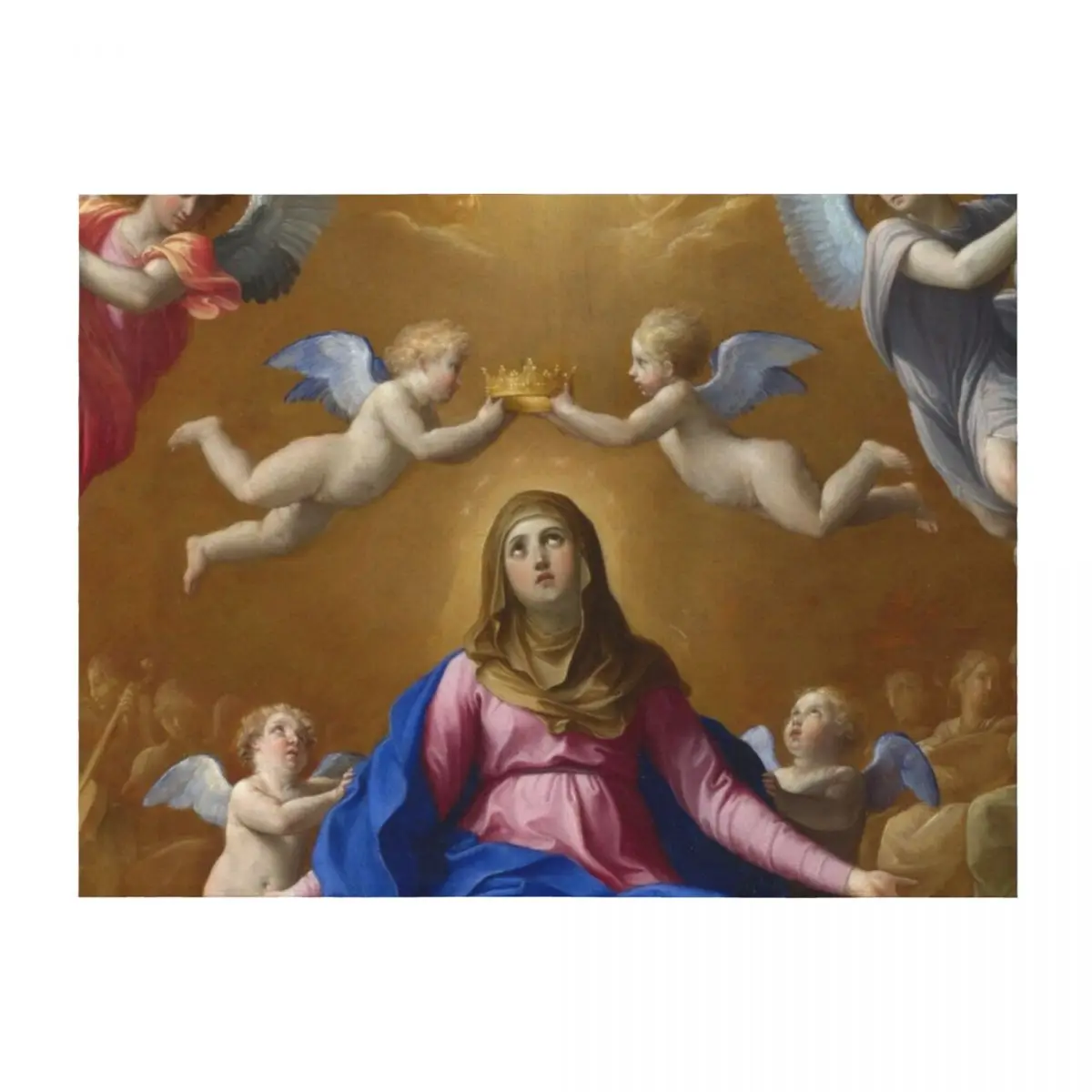 

Virgin Mary Jesus Christ Angels Throw Blanket Warm halloween Moving for sofa Blankets