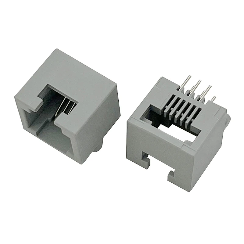 30PCS RJ12 6P6C Connector Mini Short Body Female Jack PCB 5324 DIP RJ11 Telephone Socket Short Body Female Jack PCB