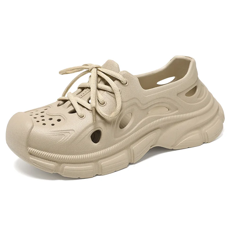 صنادل رجالية للربيع/الصيف بفتحات شبكية - شباشب رائعة قابلة للتنفس من مادة EVA، أحذية شاطئ عصرية وكاجوال ذات غطاء رأس ناعم