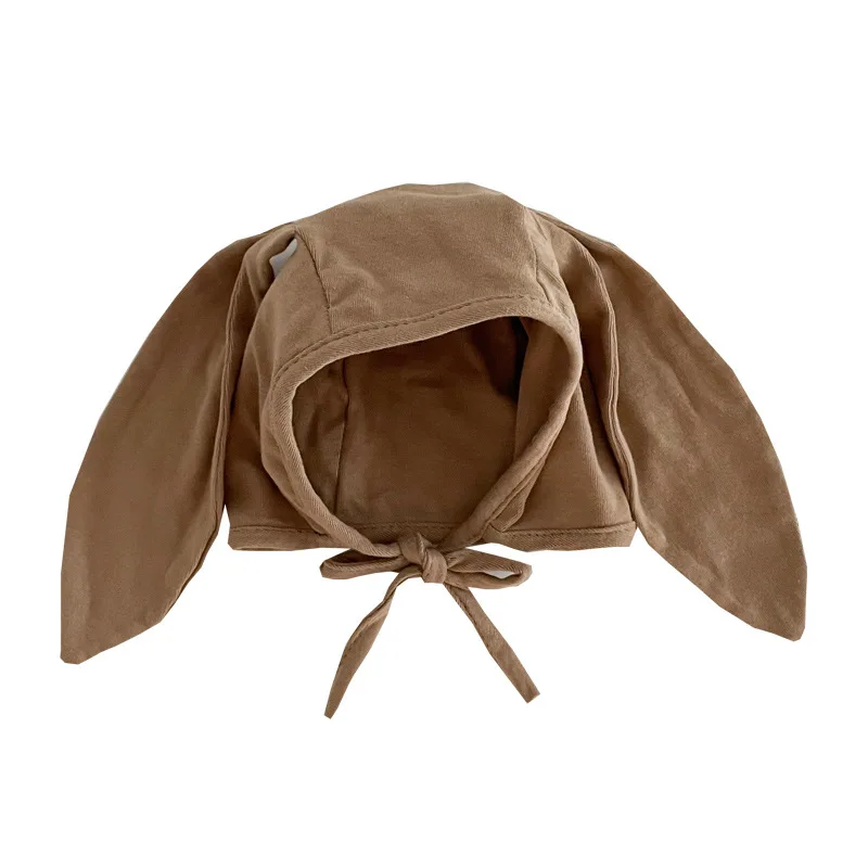 Weiche Baumwolle Baby Bunny Hut Mit Ohr Korea Stil Neugeborenen Kinder Beanie Kind Motorhaube Kappe Frühling Herbst Einstellbar Kind Kappen