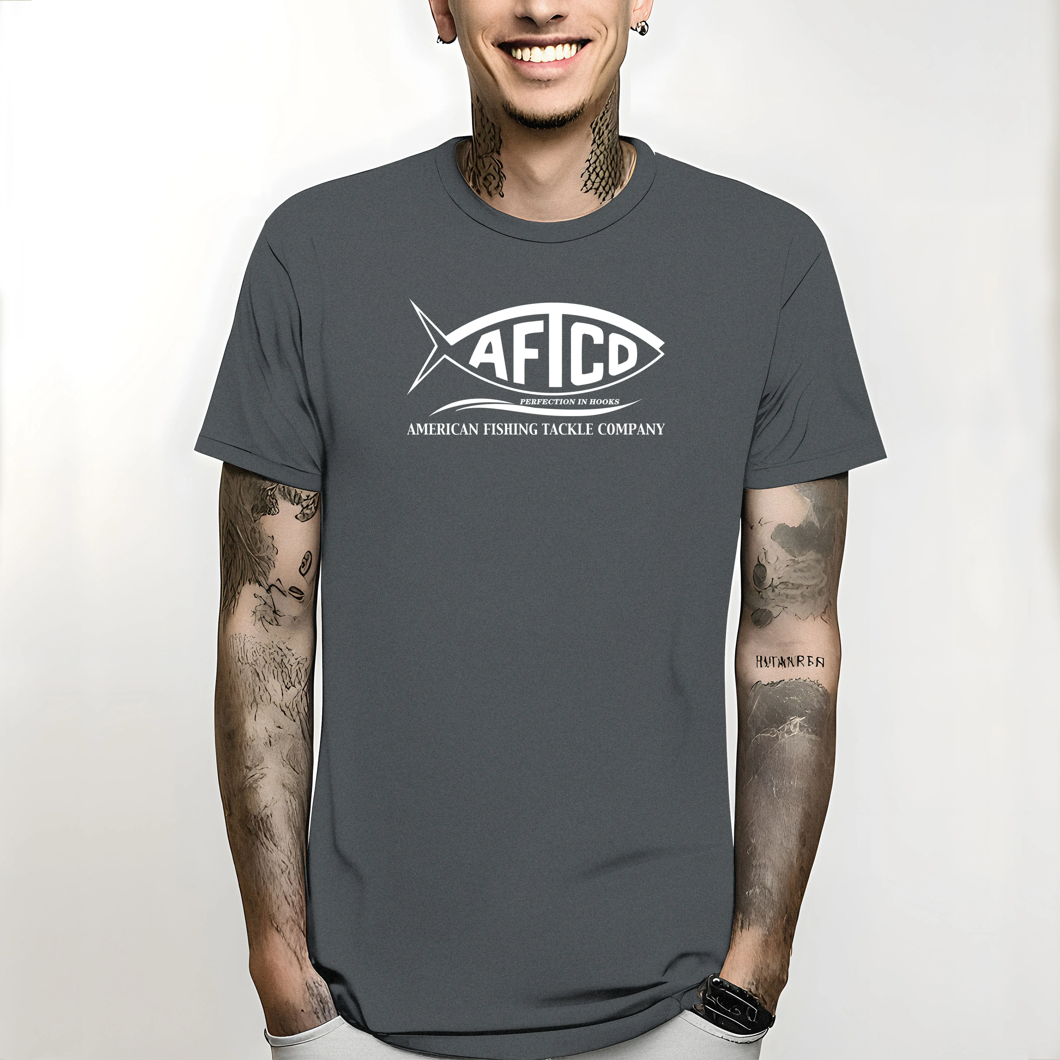 AFTCO - American Fishing Tackle MEN T-SHIRT  fairy grunge wayne  おまんこ ロカビリー  traf official store envio gratis ロカビリー